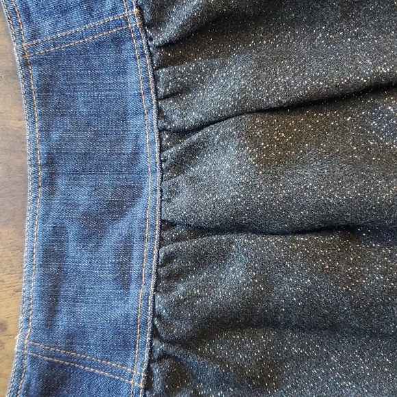 Custo Barcelona AZZURRA TULI denim skirt with cat print lining and wool buttons - Picture 9 of 13